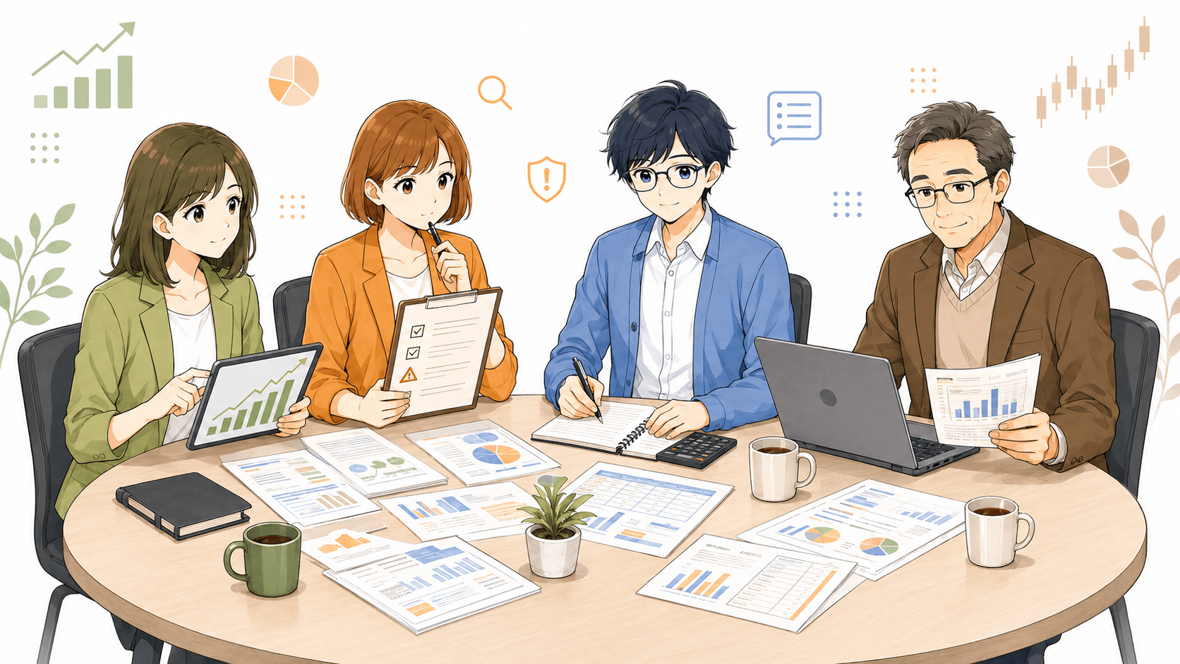 決算短信を確認するイメージ